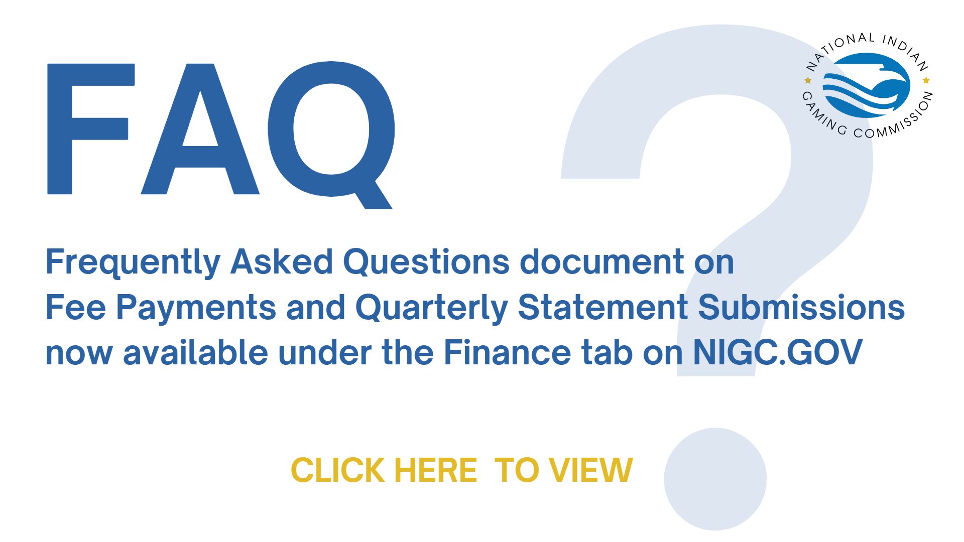 FAQ- Fee Payments and Quarterly Statement Submissions