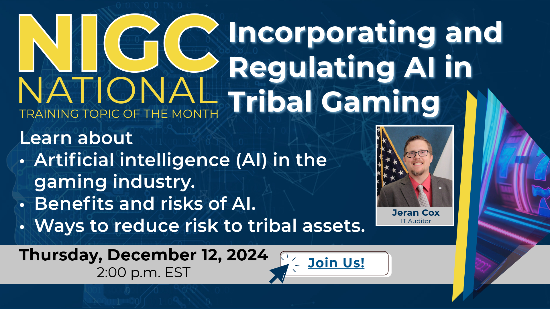 December NTTM: Incorporating and Regulating AI in Tribal Gaming