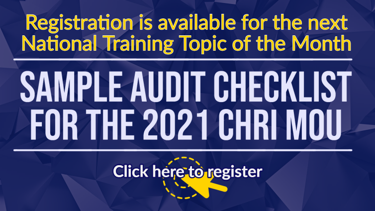 NTTM: Sample Audit Checklist for the 2021 CHRI MOU