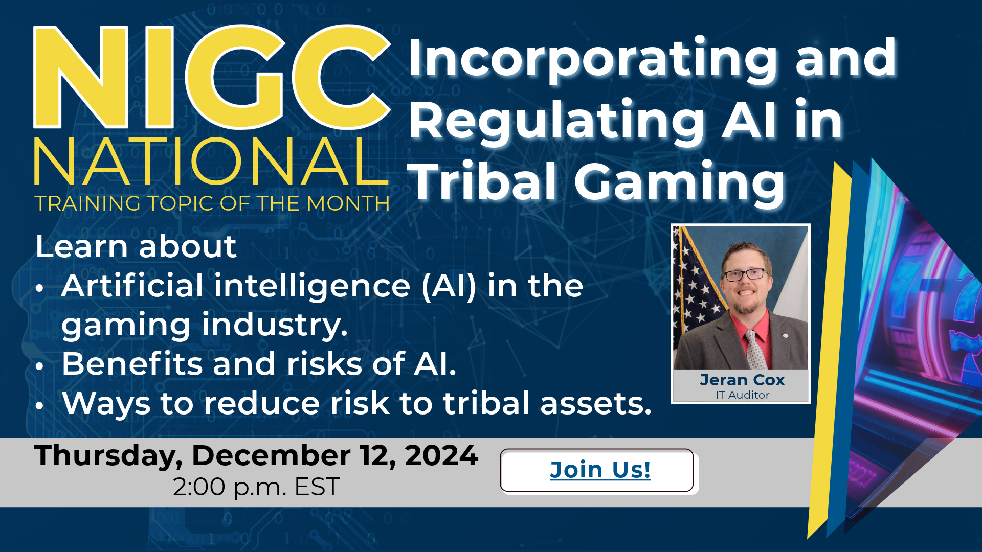 December NTTM: Incorporating and Regulating AI in Tribal Gaming