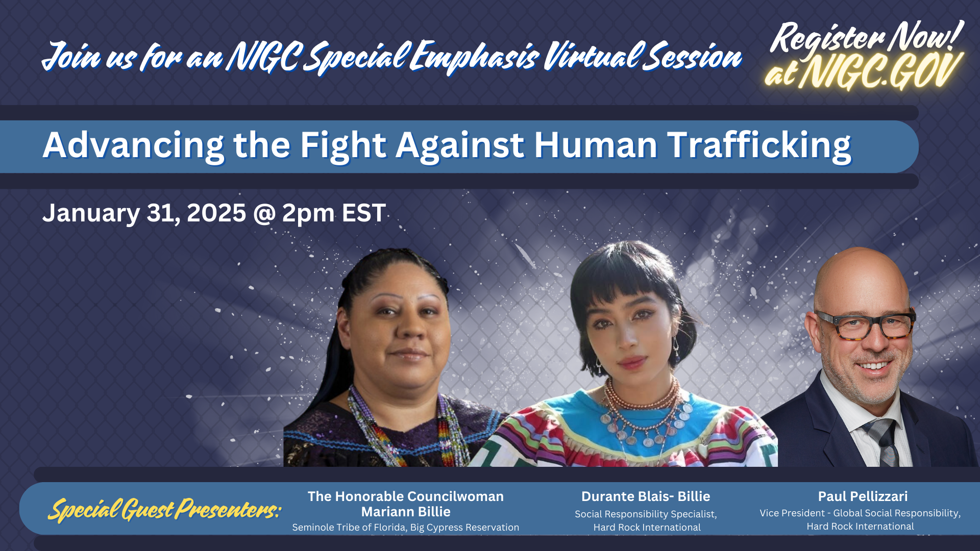 Special Emphasis Event: Advancing the Fight Against Human Trafficking