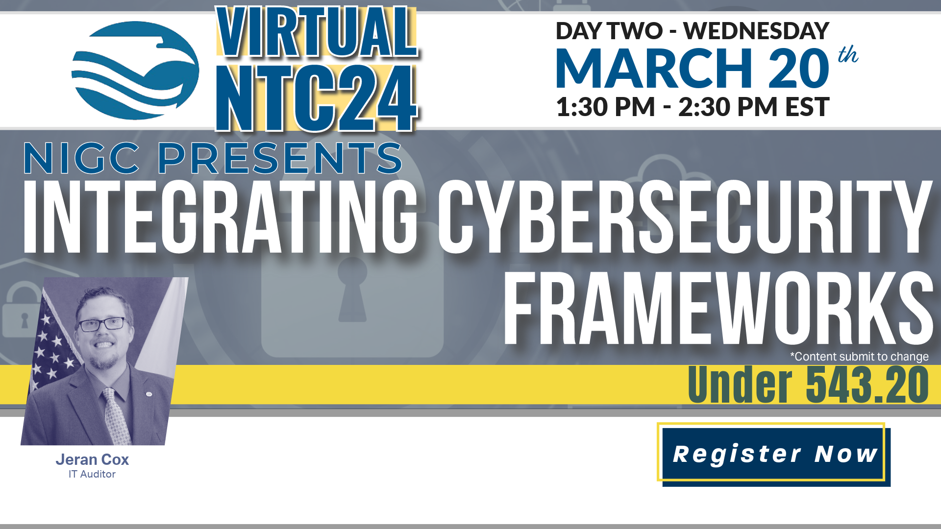 Virtual NTC24: Integrating Cybersecurity frameworks under 543.20